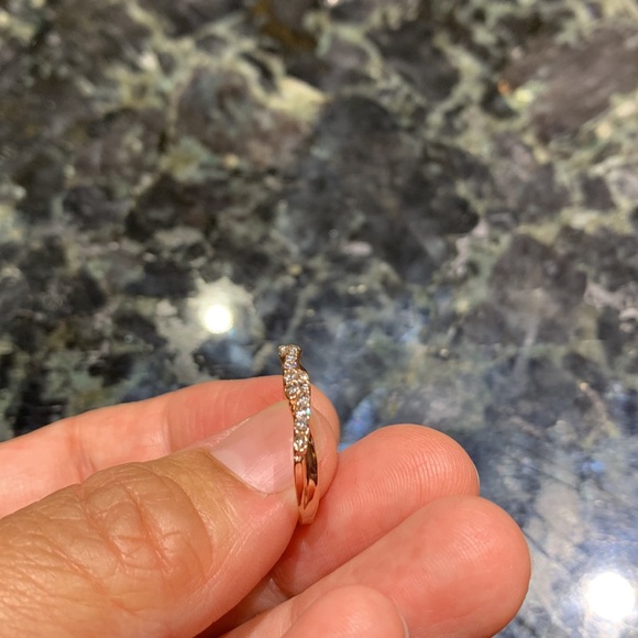 NWT Rose gold color wedding band infinity symbol (ring size 6) - Picture 8 of 8